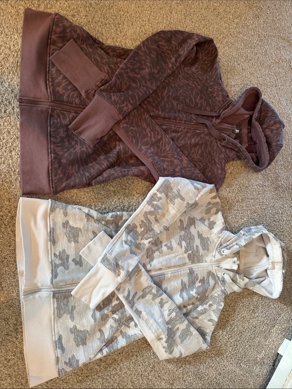 2 Athleta zip up hoodies small tall EUC